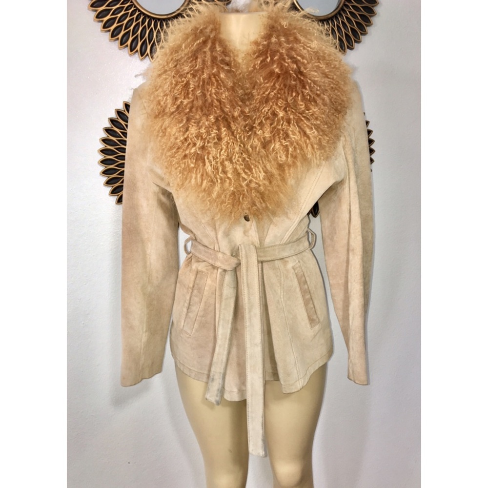 Wilson’s Leather Maxima trimmed in Mongolian lamb.